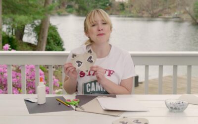 Paper Heart Raccoon Craft